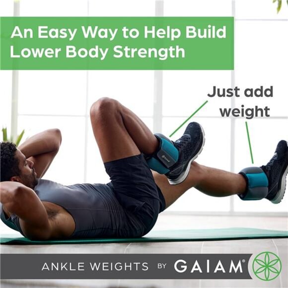 Gaiam Wrist and Ankle Weights, Wearable Bracelet to Strengthen - Picture 3 of 7